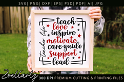 Teacher SVG Back to School Teacher Life T-shirt Mug Design Product Image 3