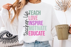 Teacher Life Inspirational SVG PNG - Kindergarten Product Image 1