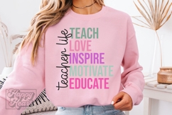 Teacher Life Inspirational SVG PNG - Kindergarten Product Image 2