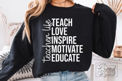 Teacher Life Inspirational SVG PNG - Kindergarten Product Image 3