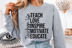 Teacher Life Inspirational SVG PNG - Kindergarten Product Image 4