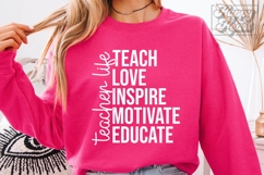 Teacher Life Inspirational SVG PNG - Kindergarten Product Image 6