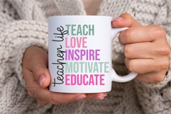 Teacher Life Inspirational SVG PNG - Kindergarten Product Image 7