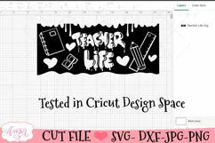 Teacher life mug wrap SVG for infusible ink 12oz cricut Product Image 3