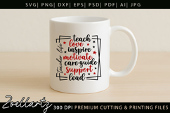 Teacher SVG Back to School Teacher Life T-shirt Mug Design Product Image 5