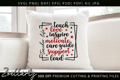 Teacher SVG Back to School Teacher Life T-shirt Mug Design Product Image 2