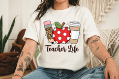 Teacher Life PNG,Back to School Sublimation Designs Product Image 3