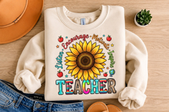 Teacher Life PNG, Listen Encourage Motivate Inspire TEACHER Product Image 4