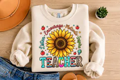 Teacher Life PNG, Listen Encourage Motivate Inspire TEACHER Product Image 4