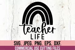 Teacher Life SVG Rainbow - Teacher SVG - Teacher Quote SVG Product Image 4