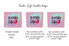 Teacher Life Skinny Tumbler design Product Image 2