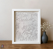 3D Teachers Card Colored Shadow box SVG Papercut template Product Image 2