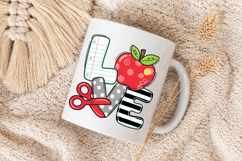 Teacher Love Apple PNG, School Supplies Design Product Image 5