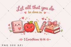 Teacher Love PNG, Christian Teacher Png, Valentine Classroom Product Image 2