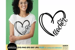 Download this Teacher Shirts Design svg today for good price. These Teacher Heart Design are compatible with Cricut and Silhouette Cutting Machines.