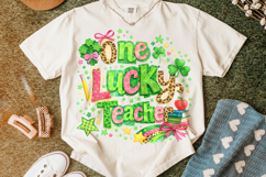 One Lucky Teacher St Patrick's Day PNG, Lucky Teacher PNG Product Image 5