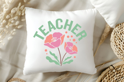 Teacher SVG | Boho Teacher SVG | Teacher Floral PNG Product Image 4