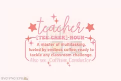 Teacher SVG T-shirt Design, Teacher PNG Product Image 1