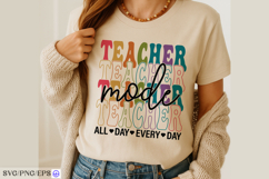 Teacher Mode SVG, Funny &amp; Motivational Teacher Shirt Design Product Image 4