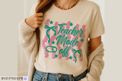 Summer Funny Teacher Mode off SVG Design Product Image 3