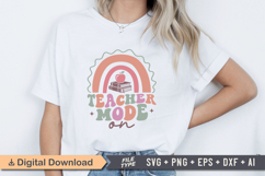 Teacher Mode On SVG File | Back to School Retro SVG Product Image 2