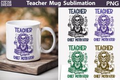 Teacher Mug Sublimation | Funny Teacher Skeleton Mug Product Image 1