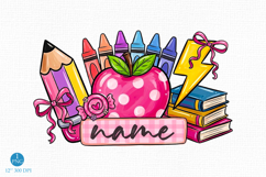 Teacher Name Frame PNG, Personalized Teacher Name Product Image 1