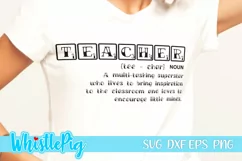 Teacher Svg Teaching Svg Teacher Noun Svg Teacher Word Tiles Product Image 1