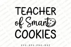 Teacher of Smart Cookies SVG Design, Teacher's Day SVG Product Image 1