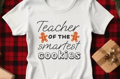 Christmas Teacher SVG | Teacher of the Smartest Cookies SVG Product Image 3