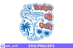 Teacher off Duty Summer Funny PNG SVG Design Product Image 1