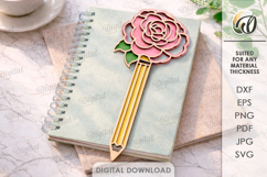 Teacher Pencil Flowers Bundle Laser Cut. Teacher Gift SVG Product Image 10