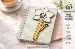 Teacher Pencil Flowers Bundle Laser Cut. Teacher Gift SVG Product Image 11