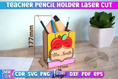 Teacher Pencil Holder Laser Cut Bundle | Teacher Pencil Box Product Image 8