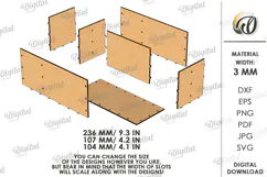 Teacher Pencil Holder Laser Cut. Wooden Desk Organizer SVG Product Image 2