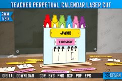 Teacher Perpetual Calendar Laser Cut Bundle,Desktop Calendar Product Image 12