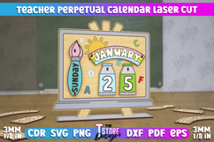 Teacher Perpetual Calendar | Desktop Never Ending Calendar Product Image 1