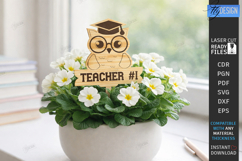 Teacher Plant Stake Laser Cut | Garden Sign | School Signs Product Image 1