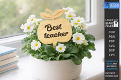 Teacher Plant Stake Laser Cut | Garden Sign | School Signs Product Image 1