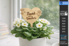 Teacher Plant Stake Laser Cut | Garden Sign | School Signs Product Image 1