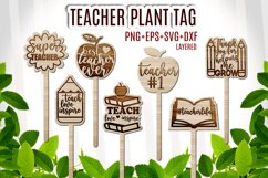 Teacher Plant Tag SVG Cute File, Teacher Gift  Sign, Teacher Appreciation Bundle SVG, Teacher Gift SVG, Laser Engrave Files, Glowforge svg, SVG Cut File For Glowforge or CNC | Set of 5 Teacher Appreciation Plant markers/stakes | SVG File | Digital Files |