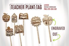 Teacher Plant Tag SVG Cute File, Teacher Gift  Sign, Teacher Appreciation Bundle SVG, Teacher Gift SVG, Laser Engrave Files, Glowforge svg, SVG Cut File For Glowforge or CNC | Set of 5 Teacher Appreciation Plant markers/stakes | SVG File | Digital Files |