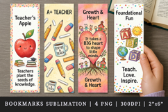 Teacher bookmarks printable sublimation bookmark design Product Image 1