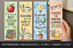 Teacher bookmarks printable sublimation bookmark design Product Image 1