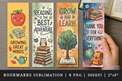 Teacher bookmarks printable sublimation bookmark design Product Image 1