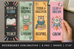 Teacher bookmarks printable sublimation bookmark design Product Image 1