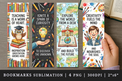 Teacher bookmarks printable sublimation bookmark design Product Image 1