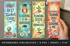 Teacher bookmarks printable sublimation bookmark design Product Image 1