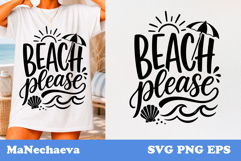 Beach Please SVG Design | Summer Vacation Quote Product Image 1