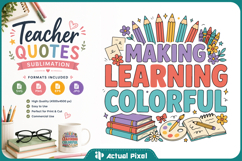Teacher Quotes Sublimation SVG PNG Product Image 1
